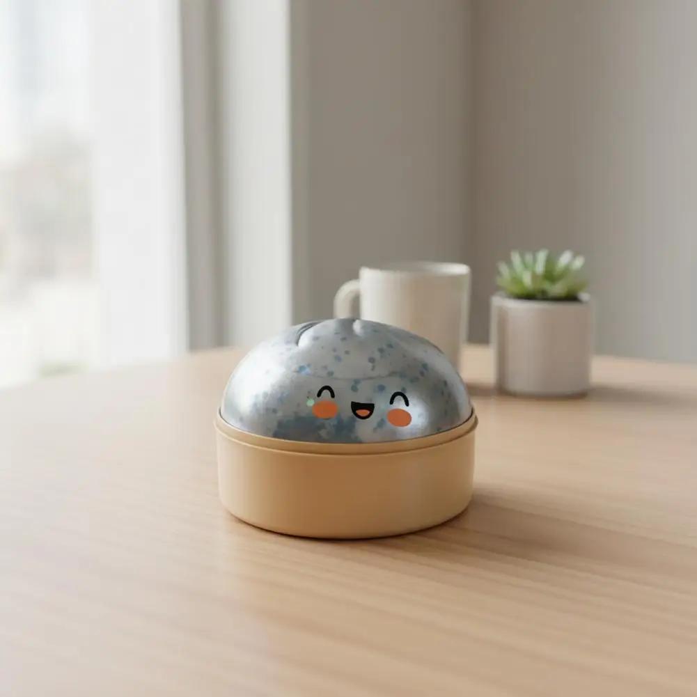 Baozi Stress-Relieving Toy Colorful Realistic Giant Steamed Bun Squeezable Toy Reusable Low Rebound Decompression Toy Home Decor
