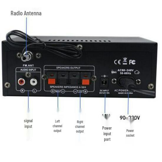2024 AK45 Bluetooth Two-Channel Digital Amplifier with USB Drive Capability