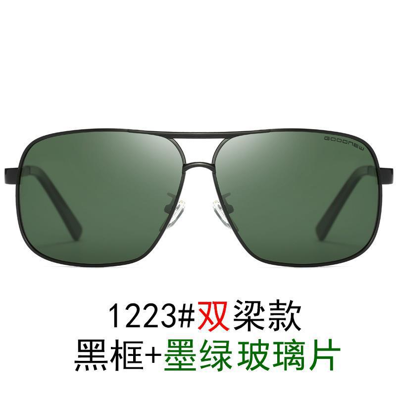 Velký obličej táta mužské polarizované brýle střední a staré sluneční brýle s dvojitým paprskem pro řízení rybářské brýle, zpracování skla, cena 1223