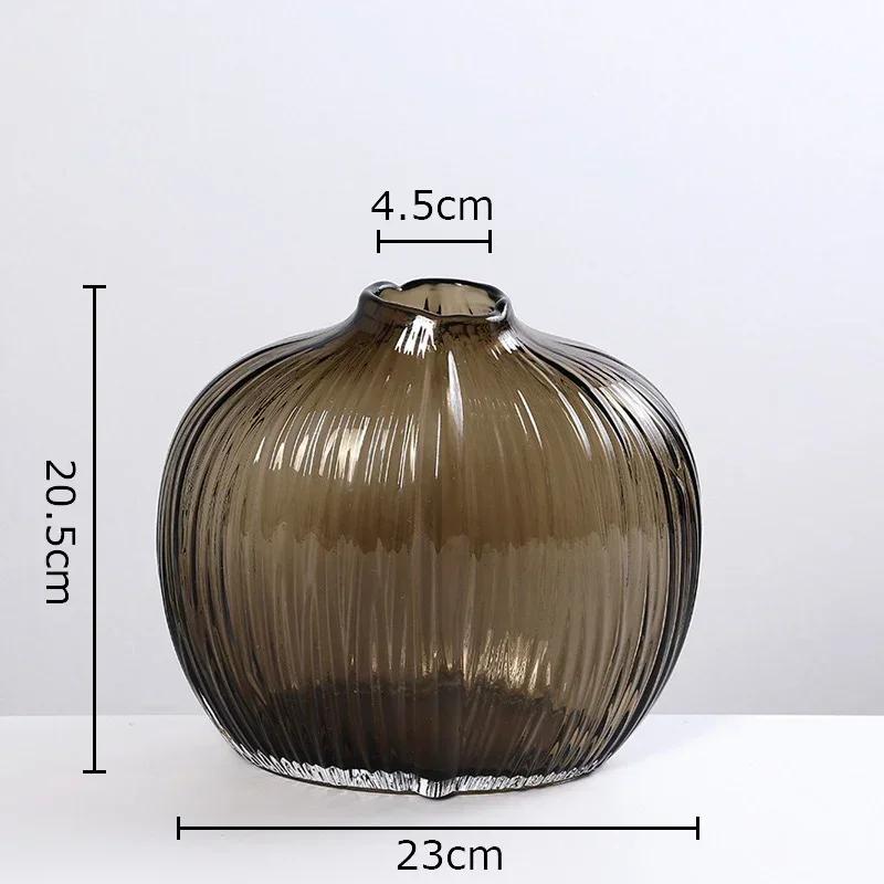 Glass Vase Hydroponic Transparent Flower Pots Desk Decoration Flower Arrangement Modern Floral Vases Room Aesthetic Decor
