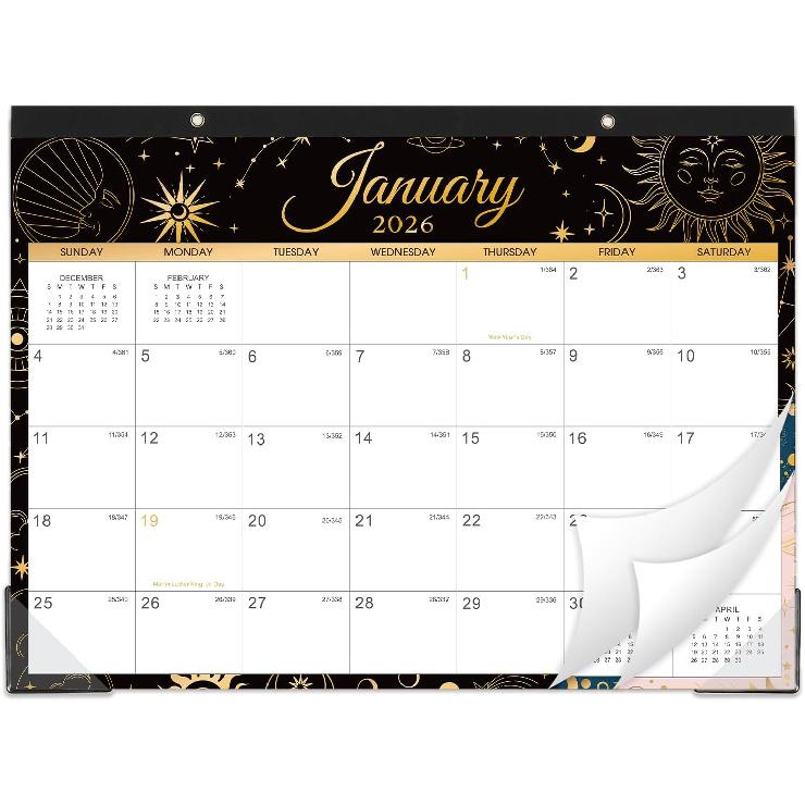 2026 Desk Calendar - Calendar 2026, 14.6 x 11.5 , Jan. 2026 - Dec. 2026, 12 Months Desk Calendar, Desk Pad Calendar 2026, 2 Corner Protectors, Thick