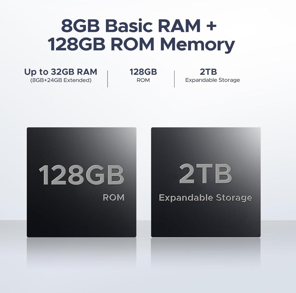 DOOGEE Note 58 Android Smartphone 16, 32(8+24) GB+128GB/2TB TF Mobile Phone, 6.75" HD+ 90Hz Screen, 6250mAh, 16MP+8MP Cell Phone Unlocked, 4G Dual SIM