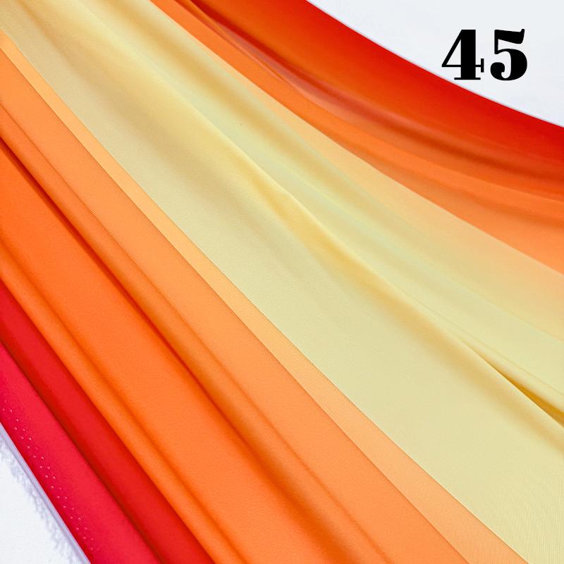 50cm Chiffon Gradient Fabric Hanfu Ancient Style Rainbow Gradient Fabric Stage Costume Design Skirt Dress DIY Sewing Material