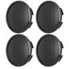 4PCS Wheel Center Caps 75mm Outer Diameter Scratch and Rain Proof Excellent Sealing for Vehicles Black