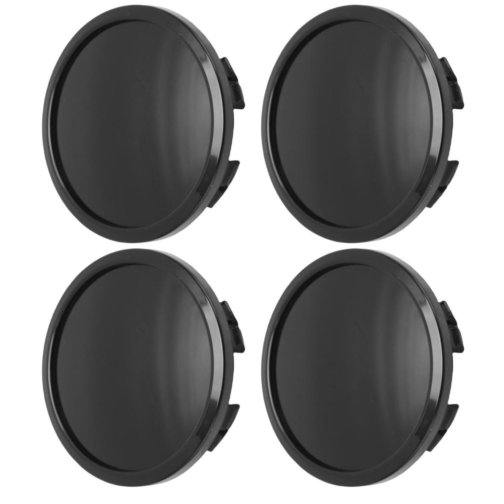 4PCS Wheel Center Caps 75mm Outer Diameter Scratch and Rain Proof Excellent Sealing for Vehicles Black