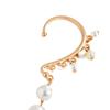1Pc Clip Ohrring Imitation Perlen lange Quaste Schmuck Temperament zarte Ohr Manschette für Hochzeit