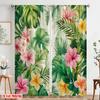2 Stück, 2D-Flachdruck Minimalistische Vorhänge Tropical Bloom Vielseitiges Polyester (ohne Stange) Heimdeko Ideal für Schlafzimmer Wohnzimmer