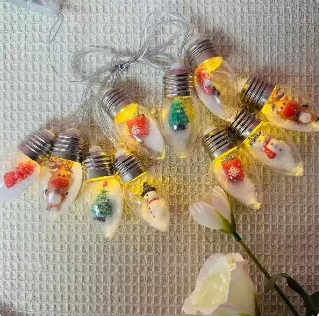 

Cross-border LED Christmas Light Strings Bulb String Lights Colorful Lights Snowman Festival Outdoor Waterproof Decorative Lights Ambient Lights 1PC 1.5M 10LED белый