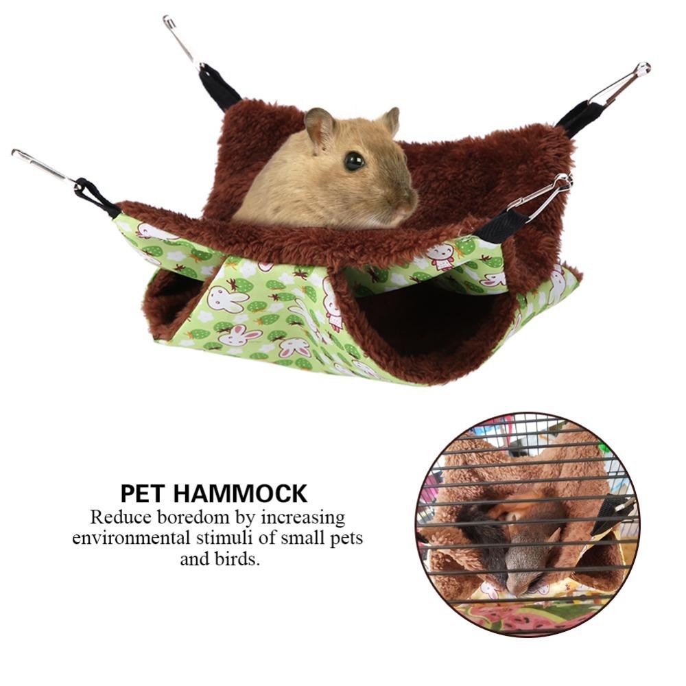 Hanging Design Hanging Pet Bed Double-Layer Cage Glider Bed Rat Swinging Bed For Small Pets