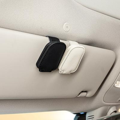 1pc Universal Car Sun Visor Glasses Clip, Made Of PVC, Car Glasses Holder, Interior Accessories, Glasses Storage Rack