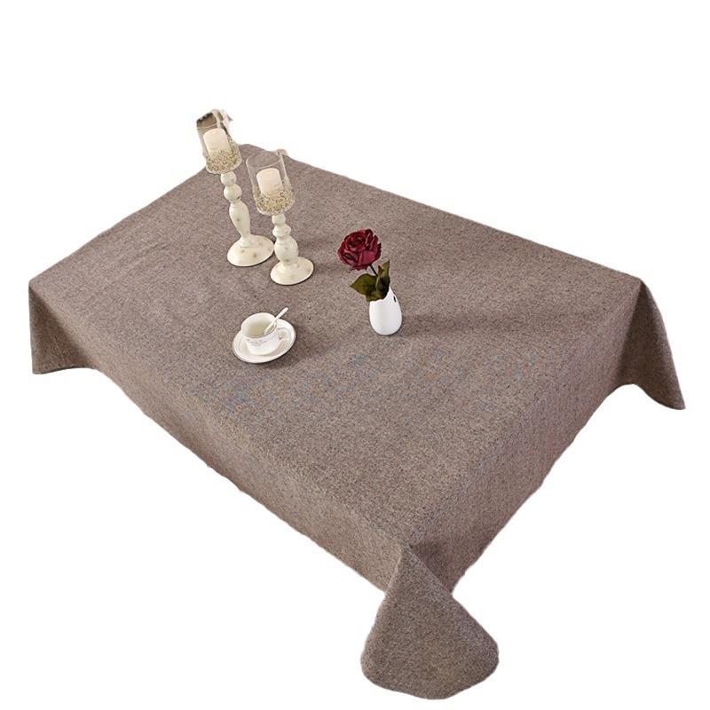 Moderne Schlichte Garngefärbte Polyester-Baumwolle Einfacher Stil Rechteckige Tischdecke Kaffeetisch Tischdecke Esstischdecke