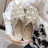 Slippers women's new summer versatile outer wear mesh breathable non-slip linen cotton bag head half slippers sandals women