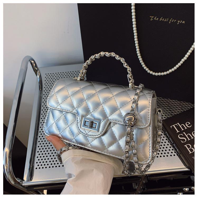 Rhombus chain bag women's messenger bag summer new niche design handbag