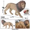 Wild Safari Animal Figurines: Giraffe, Elephant, Rhinoceros, Brown Bear, Tiger, Lion, Leopard, Hippopotamus - Solid Cognitive Toys