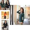 Design Feeling Color Block Mock Two Piece T Shirt For Women With Stretch Cotton For Office Wear