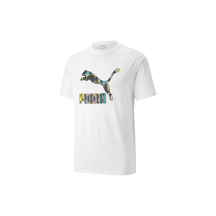 PUMA Big Logo Tee White Men s 535384-02 L