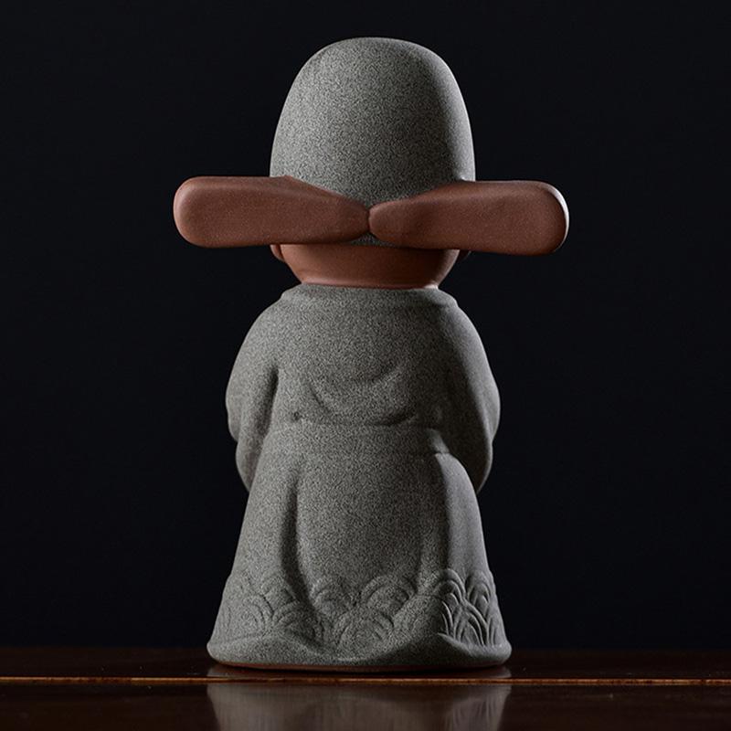 Ceramics Figure decoration statue ,Chinese style champion Lang, Cute Home Room Office Tea Table Decoration Accessories Gifts