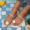 Fashion Sexy Woman Summer Flat Slippers Open Toes Roman Beach Sandals Ladies 2025 New Color Slide Large Size 36-43 Shoes for Women
