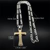 Hip Hop Christliches Biblisches Jesus Kreuz Anhänger Halskette für Männer Frauen Gold Silber Farbe Edelstahl Herr Gebetskette Schmuck