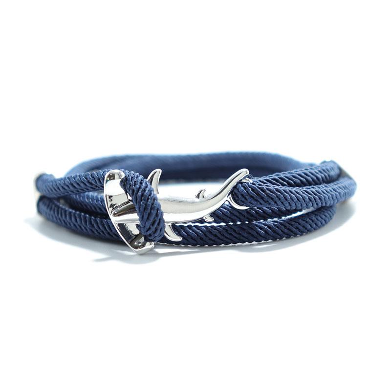 Ocean Animal Shark Bracelet Homme Female Multi-layer Adjustable Charm Braslet Camping Jewelry Beach Accessories Gift For Lovers