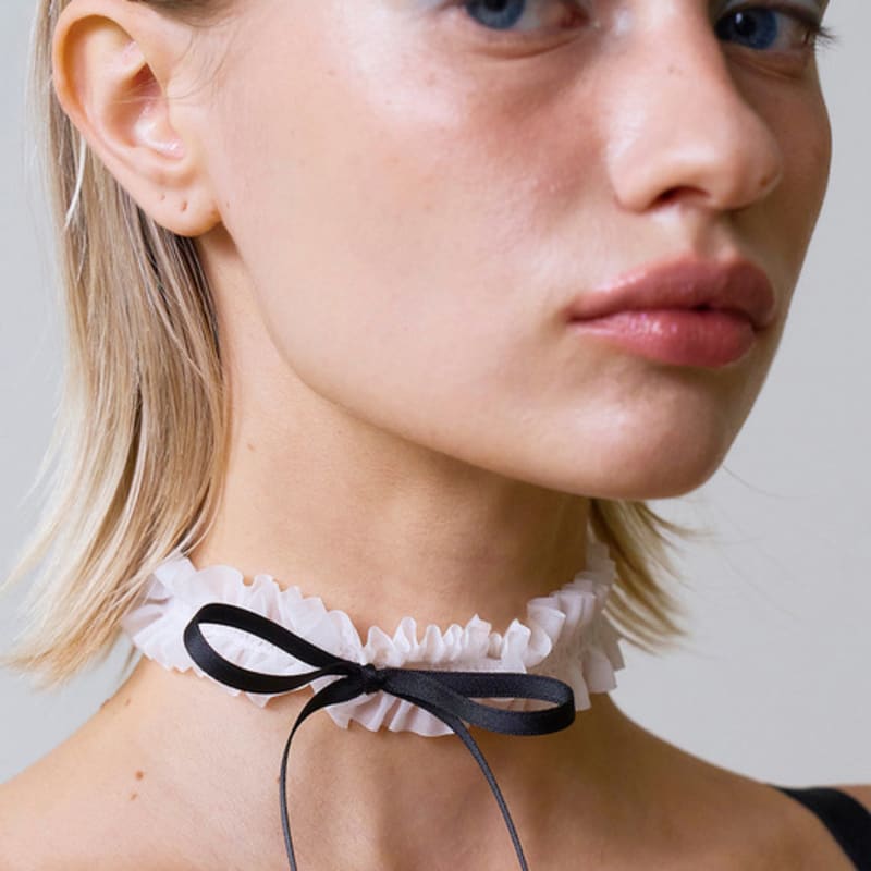 

VINAJ Baby Lace Ribbon Choker (Black) ONE