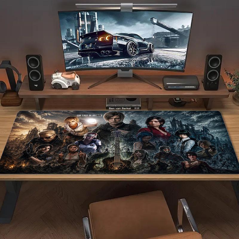 Evil Zombie Game Color Mouse Pad Large Gaming Table Cushion Non-slip Laptop Tablet Big Mousepad XXL Mat Mini PC Playmat With Lock edge