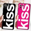 Letras Beijo Capa de Celular para Xiaomi Mi 12 11 11T 10T 12T Pro 12X 14 13 Lite