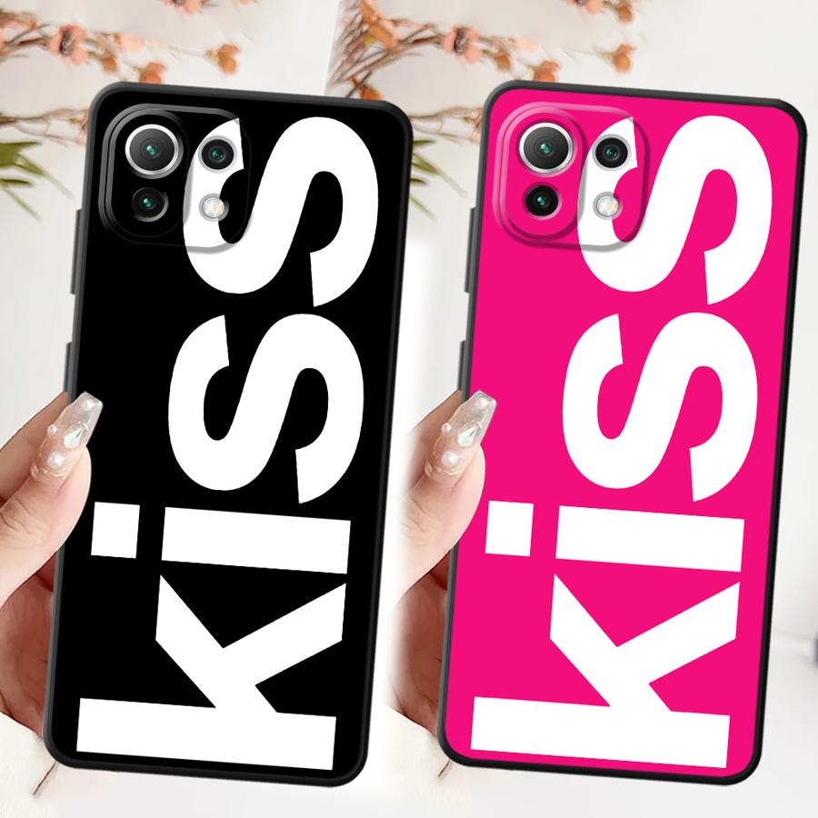 Letters Kiss Funda Phone Cover Case for Xiaomi Mi 12 11 11T 10T 12T Pro 12X 14 13 Lite