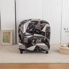 European Printed Semi-circular Single Sofa Cover Thickened Segmented Internet Cafe Slipcover Hotel Coffee Shop Elastic Anti Slip Home Protective Cover