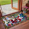 Christmas Printed Square Area Rug Soft Non Slip Floor Carpet For Bedroom Holiday Gift