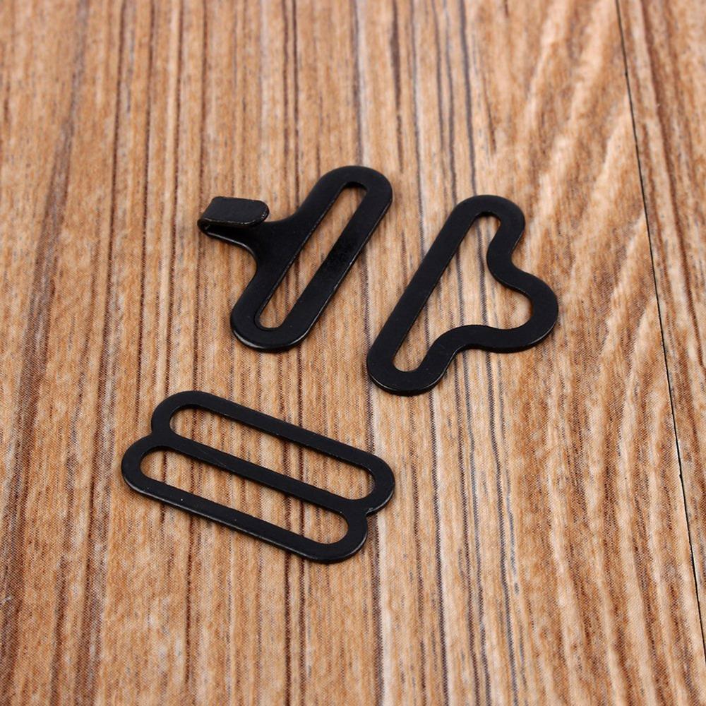 50 Set Silver Bow Tie Clips Black Bow Tie Hardware Thin Hook Fastener Necktie Strap