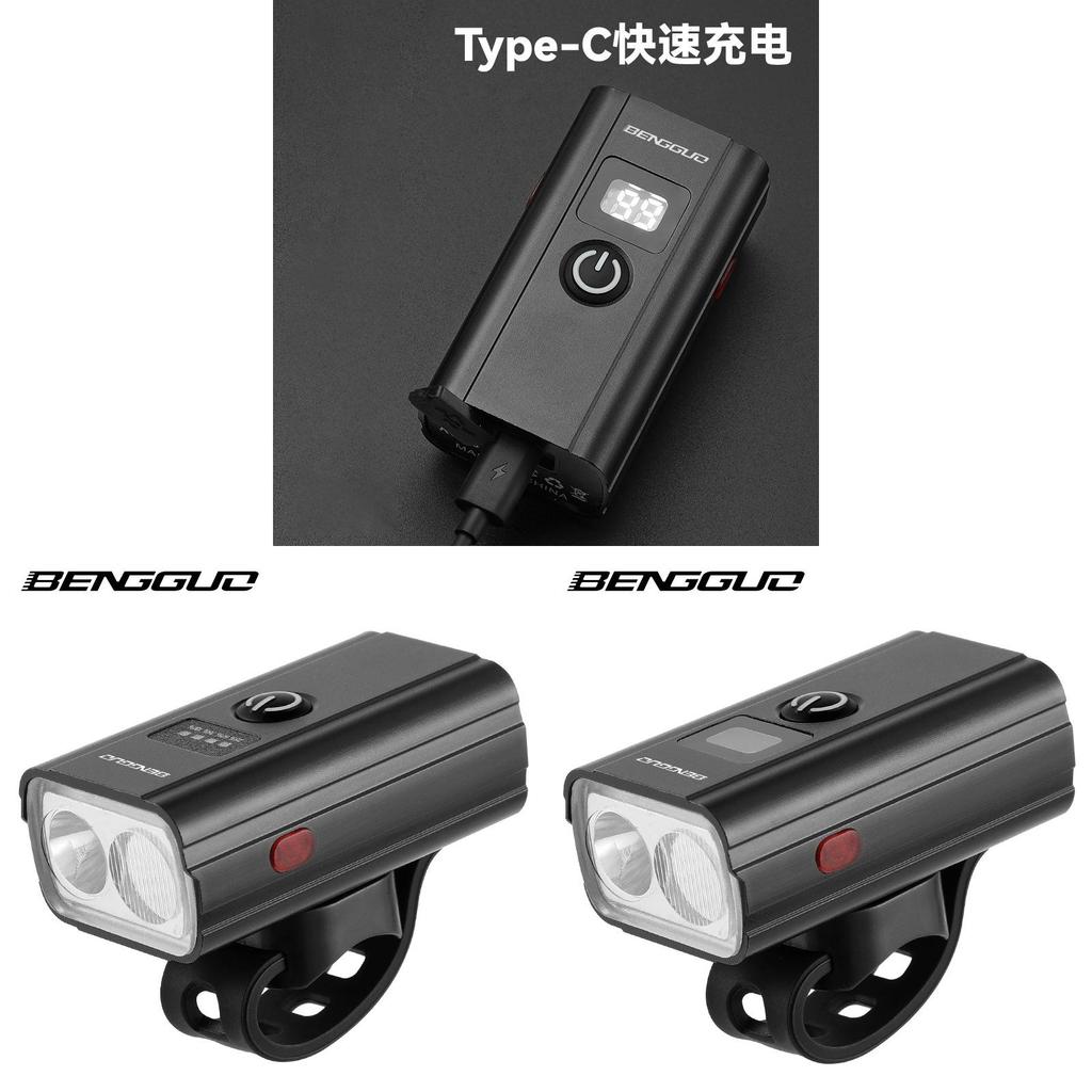 Bicycle Front Light Usb Rechargeable Aluminum Alloy Waterproof Night Riding Gear