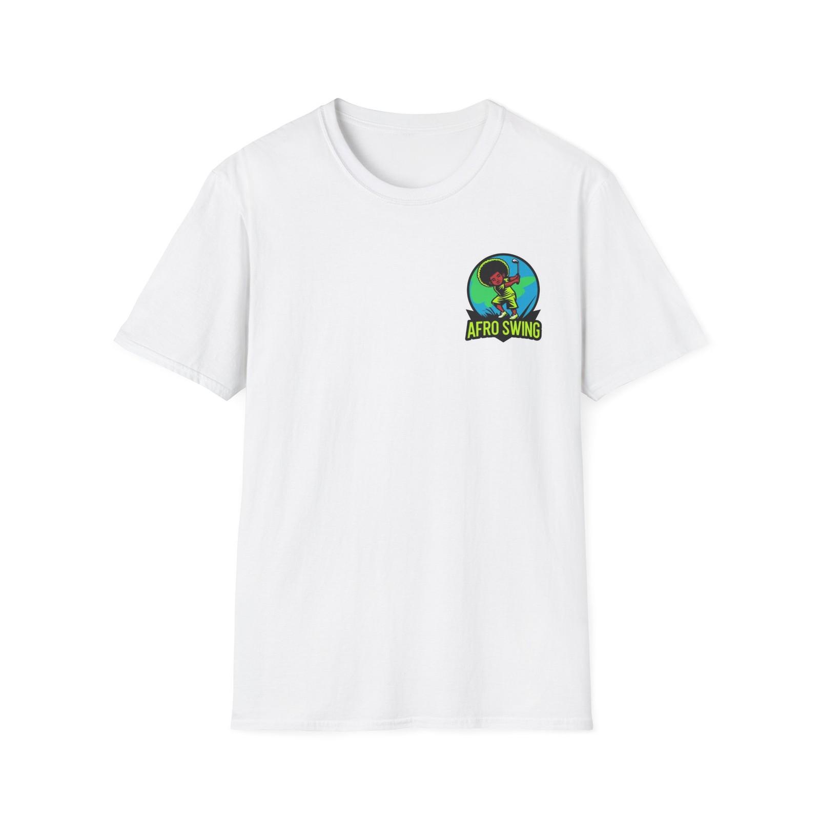 

Funny Afro golf Swing Unisex T, Cool Graphic Tee 5XL різнокольоровий