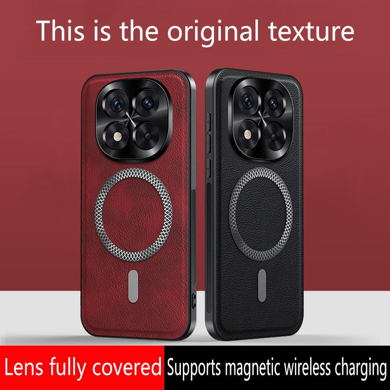 For Redmi Note 14 Pro 4G 5G Case Magnetic Elegant Leather Wear-Resistant Lens Fully Covered Non-Slip Grip Edge Cover Shell