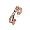 Adjustable Women's Cubic Zirconia Ring: Light Luxury Fashion, High-End Style, Trendy Index Finger Accessory