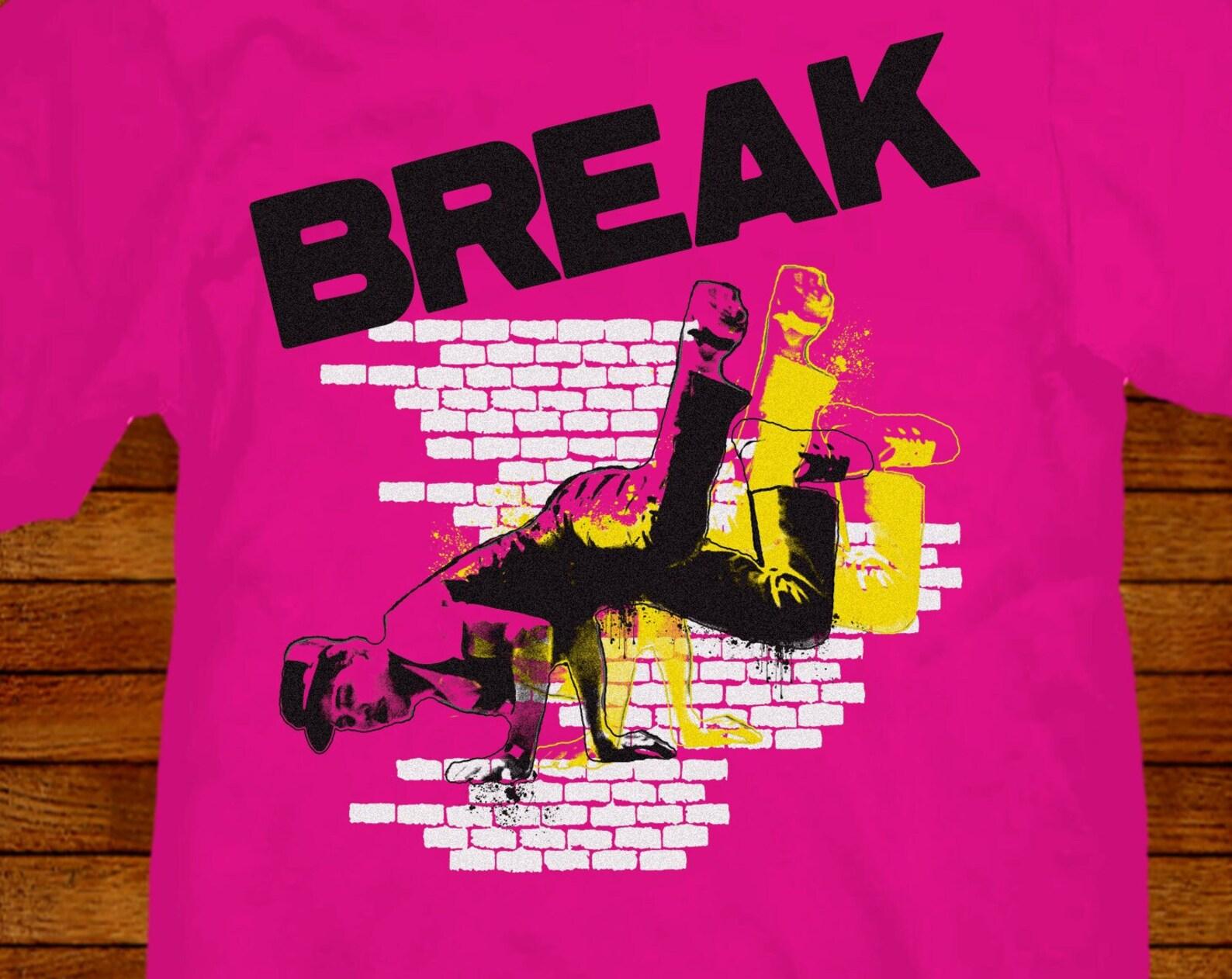Breakdancing T shirt: 80s Retro Graphic Tee XL