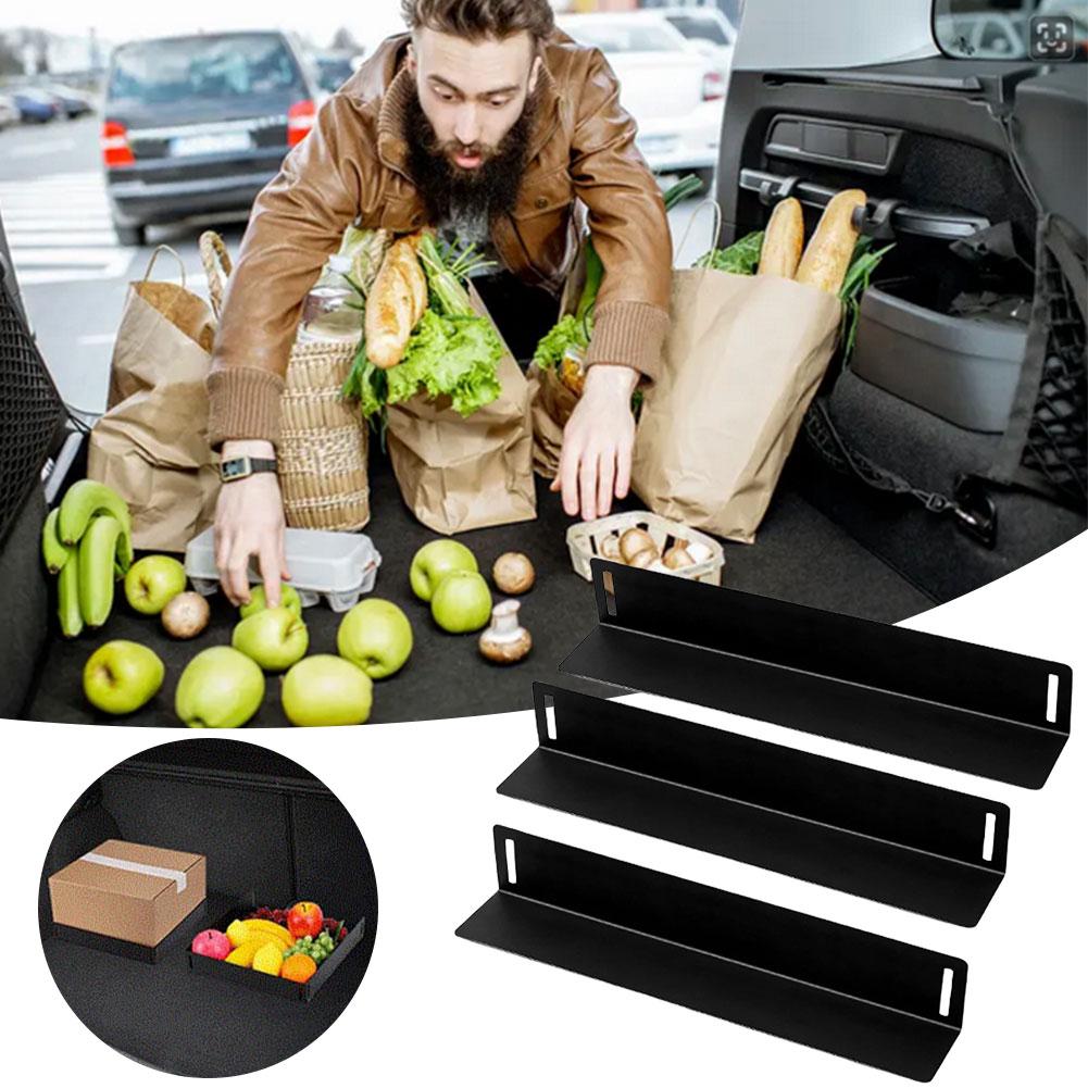 3 Pcs Car Back Auto Trunk Fixed Rack Easy Installation Universal Storage Partition Baffle Multipurpose for Car Boot Arrangement