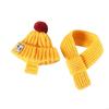 Ensemble Chapeau Écharpe d'Hiver Tricoté pour Chien, Chapeau Écharpe pour Animal de Compagnie Nouvel An Hiver Chapeau Chaud Costumes pour Chiens Accessoires Tenues pour Animaux Cadeau
