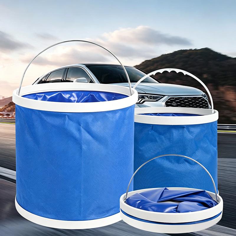 9/13L Car Folding Bucket Oxford Cloth Car Washing Buckets Portable Folding Bucket Multifunctional Waterproof