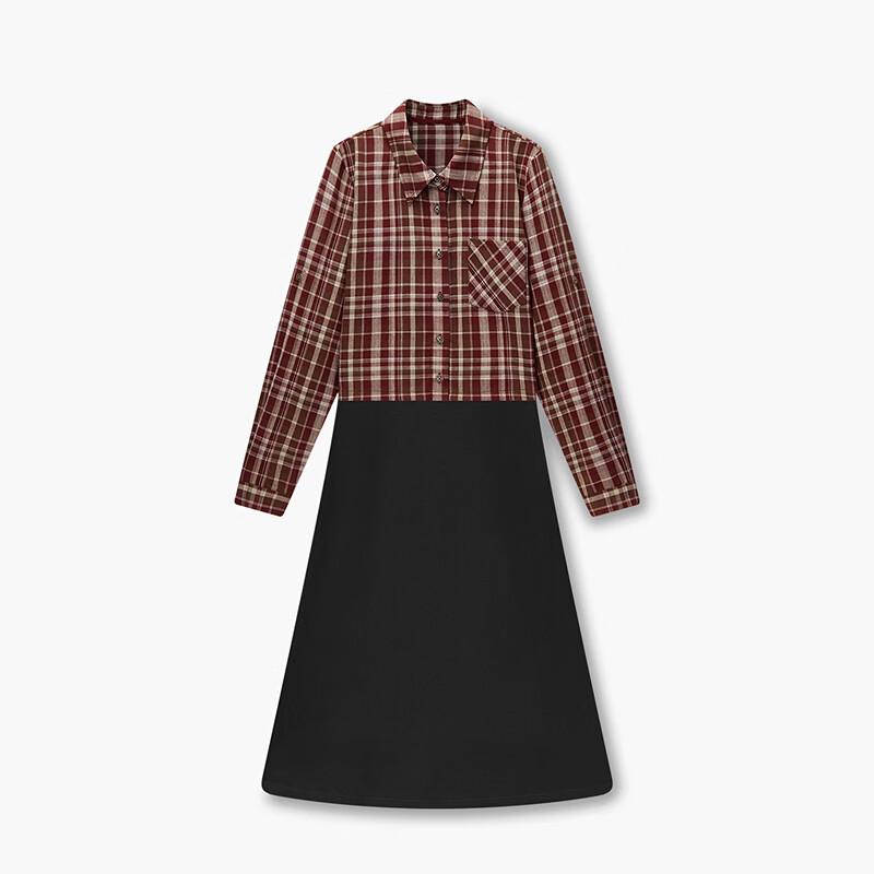 EICHITOO Women's Plaid Two-Piece Shirt Dress Set