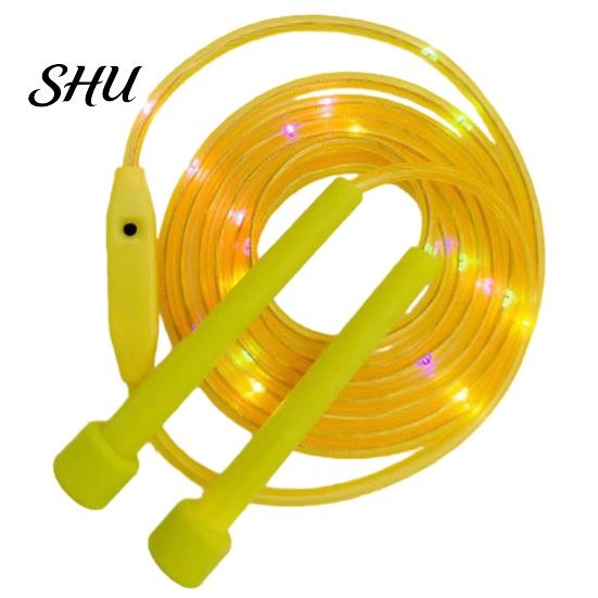 Jumping Training Rope Children Skipping with LED Colorful Light Battery-operated Glowing Comfortable Grip Electronic Luminous Jump Fitness Equipment