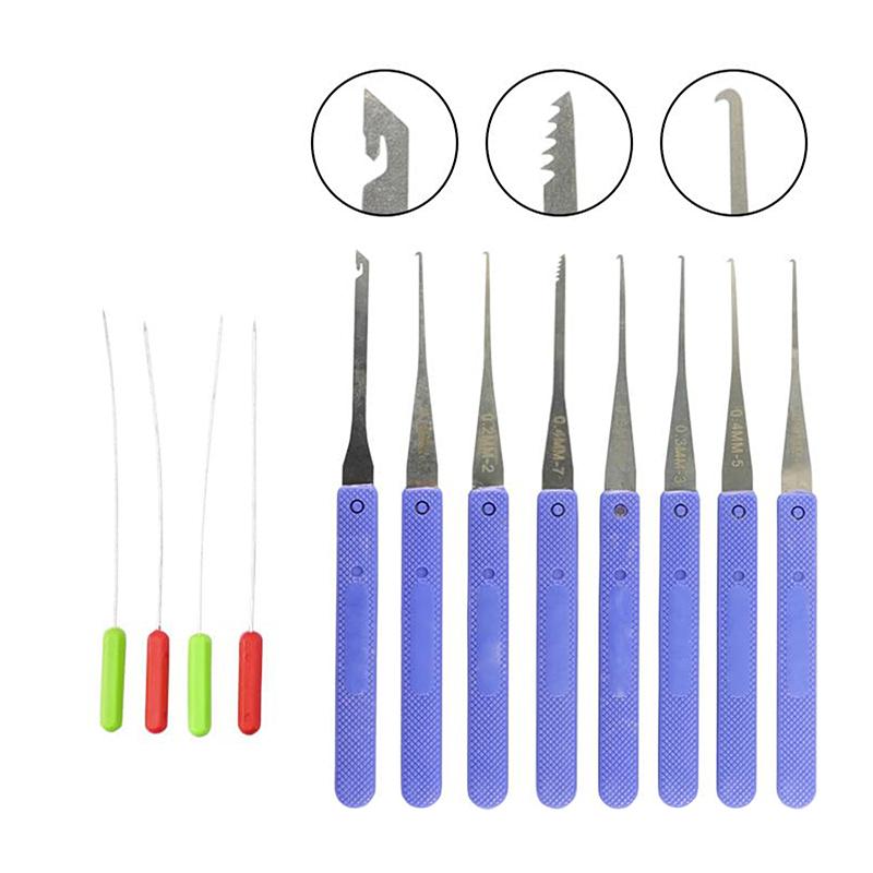 12Pcs Lock Pick Set Locksmith Supplies Broken Key Auto Extractor Remove Hooks Stainless Steel Diy Hand Tools Hardware