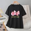 Summer 2026 Plus Size Cotton Printed T-Shirt - Round Neck, Short Sleeve, Versatile Slimming Top