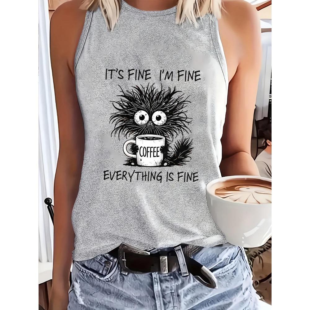 Fashionable women s round neck sleeveless vest with casual style S