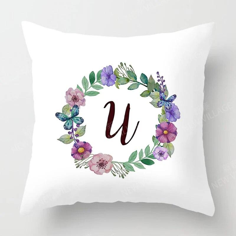 Personalized letter printed pattern pillowcase for home bedroom living room sofa decoration throw pillow pillowcase