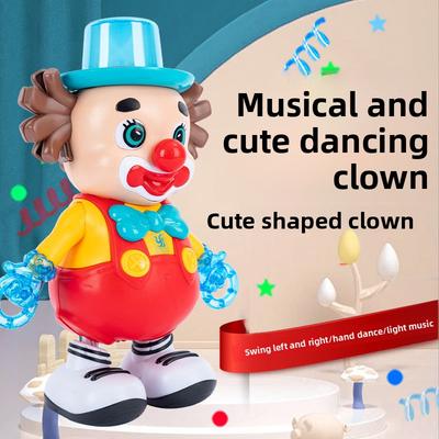 Electric Dancing Clown Toy with Lights and Music for Kids