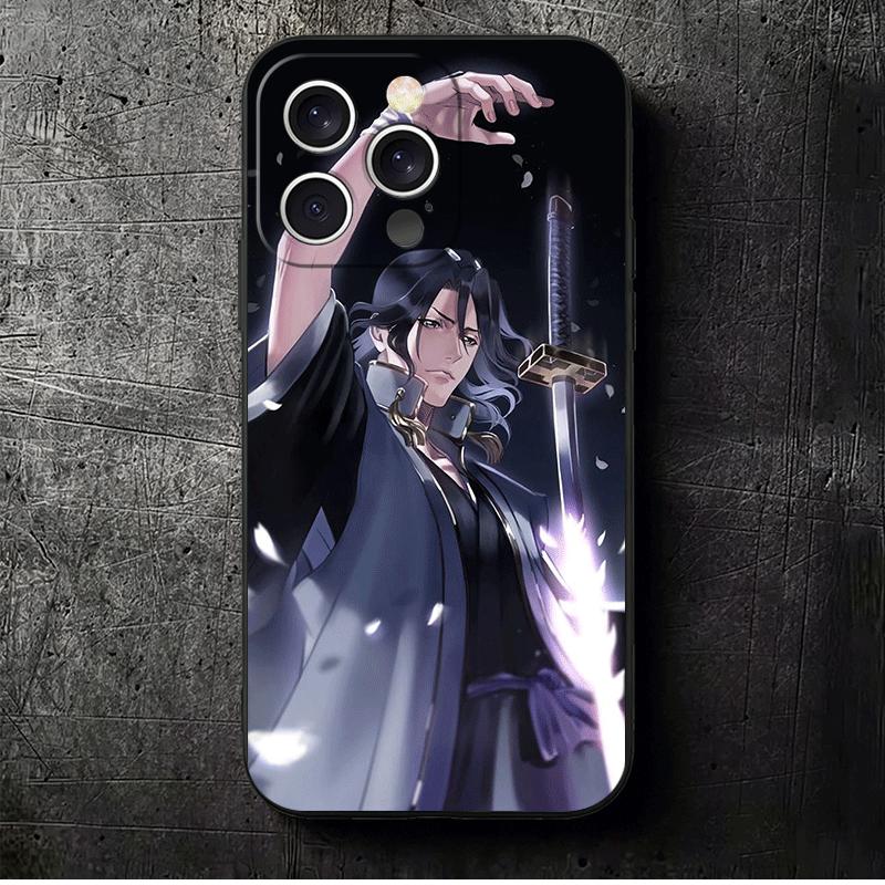 

Bleach Kuchiki Byakuya Soft Phone Case for iPhone 16 16E 17 Air 15 Pro Max 14 Plus 13 Mini 11 12 7 Black Cover Back Shell iPhone 12 Pro Max