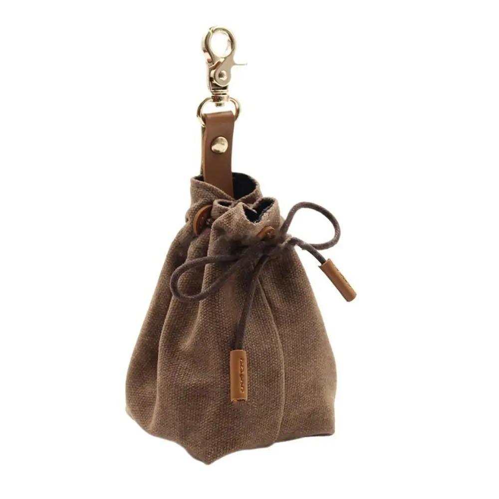 

Dog Treat Pouch Food Storage Pet Training Portable Dog Training Treats Snack Bag with Drawstring for Small To Large Dogs коричневый