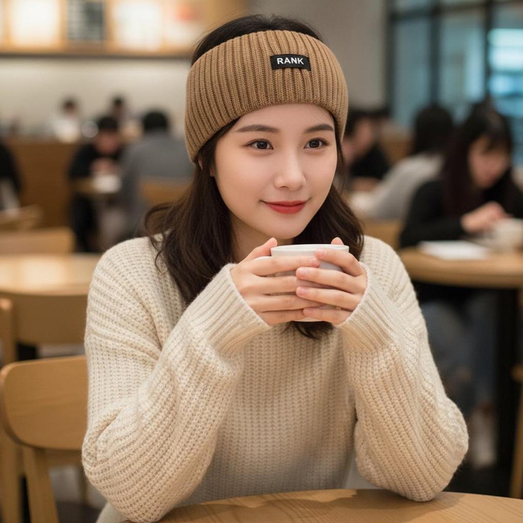 Sport Stirnband, Breite Kante, Gesichtswasch-Stirnband, Externes Tragen, Einfarbig, Überziehen, Gestricktes Stirnband