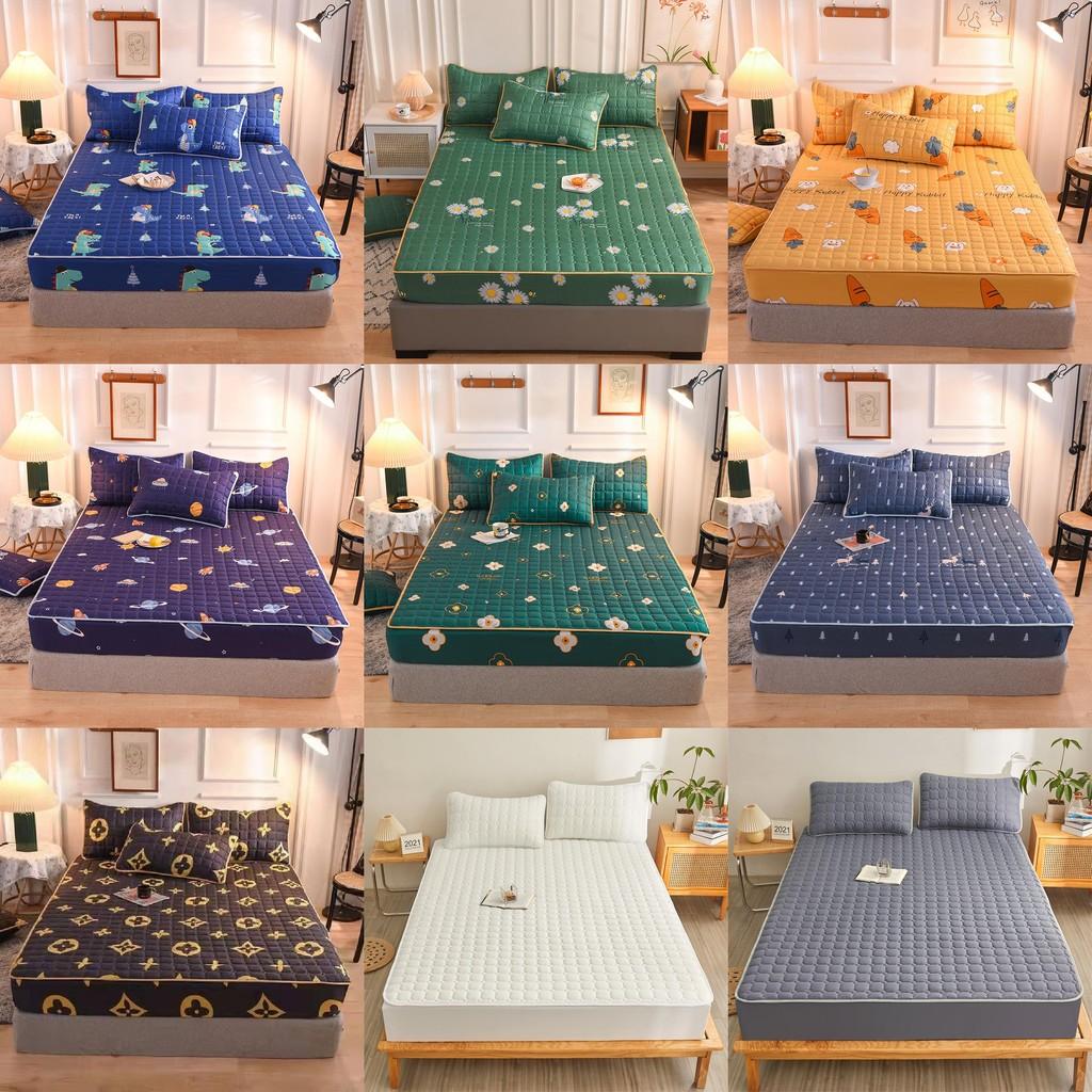 Moderne, vereinfachte Bettdecke mit Baumwollfüllung und rutschfesten Rändern für das Bett